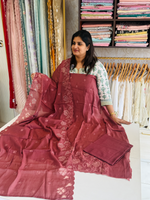 Soft Chanderi unstitched salwar set / 169B