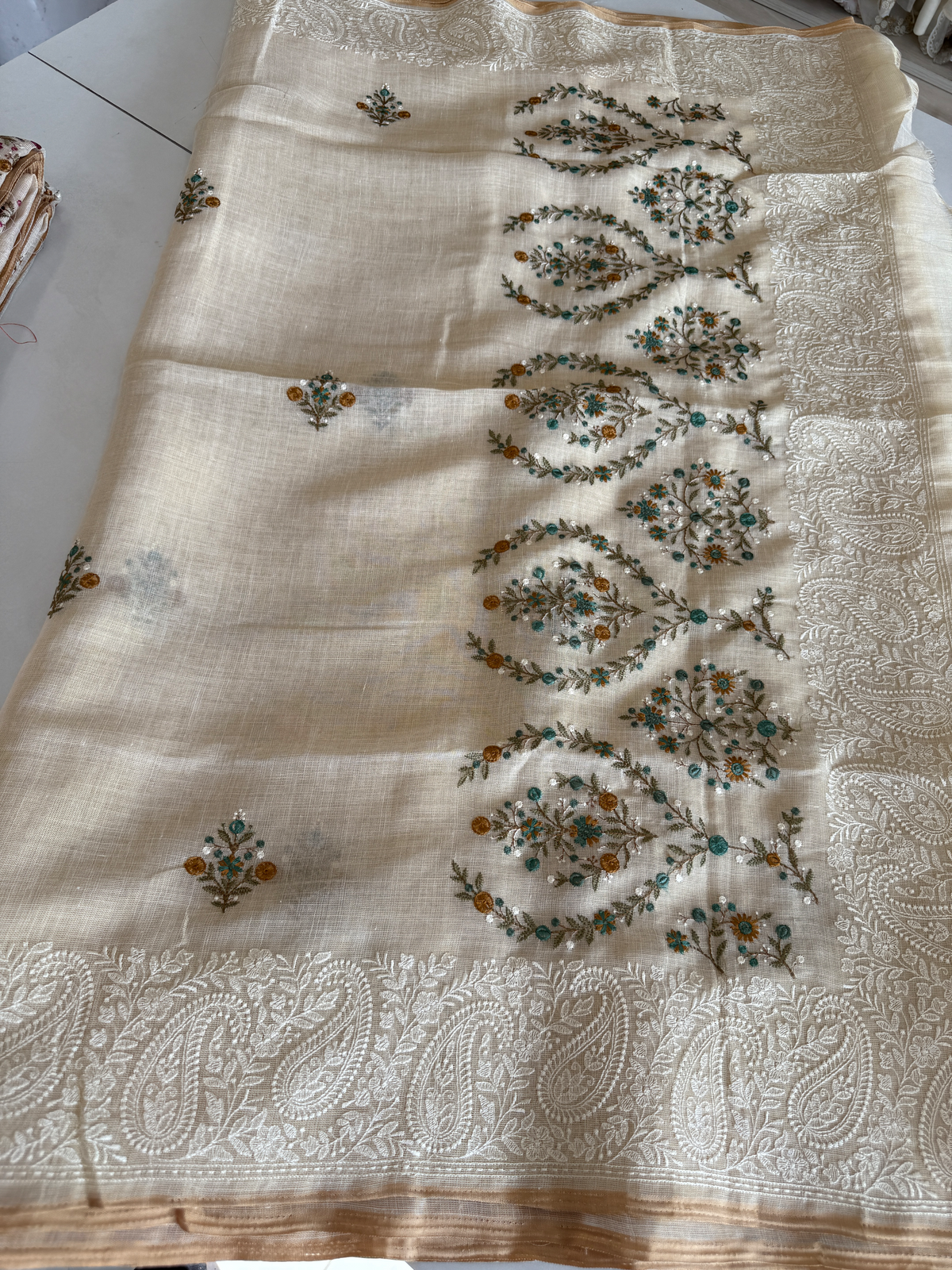 Tissue Linen Saree/ SR564