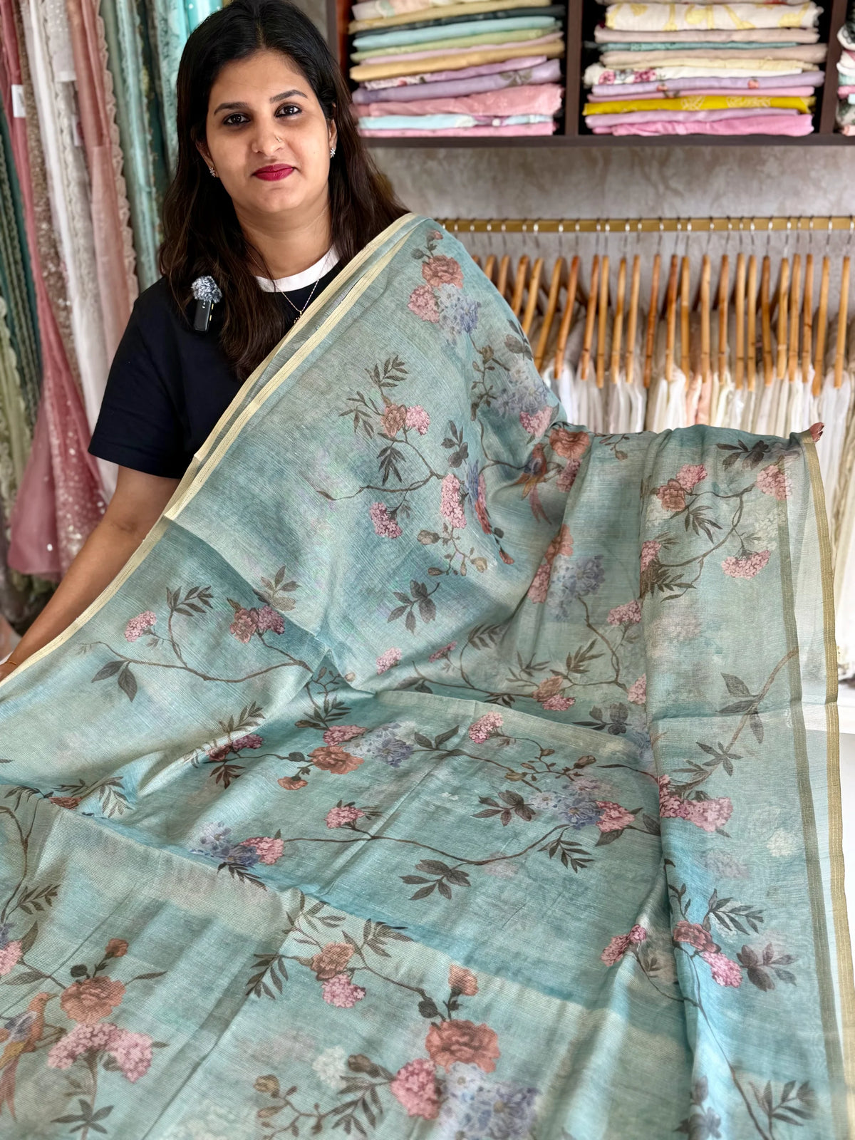 Tissue Chanderi blended saree/ GDF11