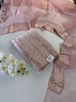 Turkish Organza Unstitched Salwar set / 266H