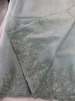 Crushed Foil blended Organza Saree/ AM104