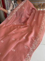 Crushed Crape Saree/ HW507
