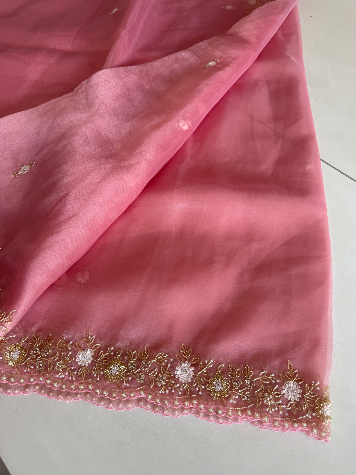 Glass organza party wear saree/ SA850