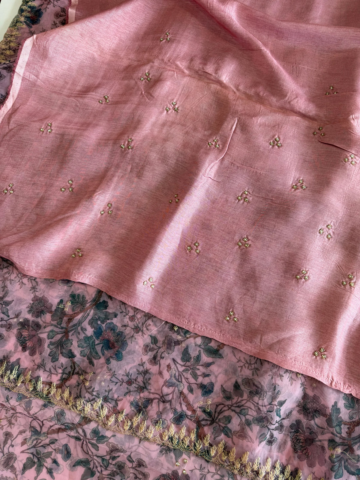 Digital printed organza Saree/ AP98