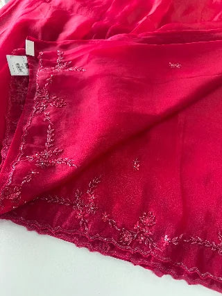 Satin Organza Saree/ AM108
