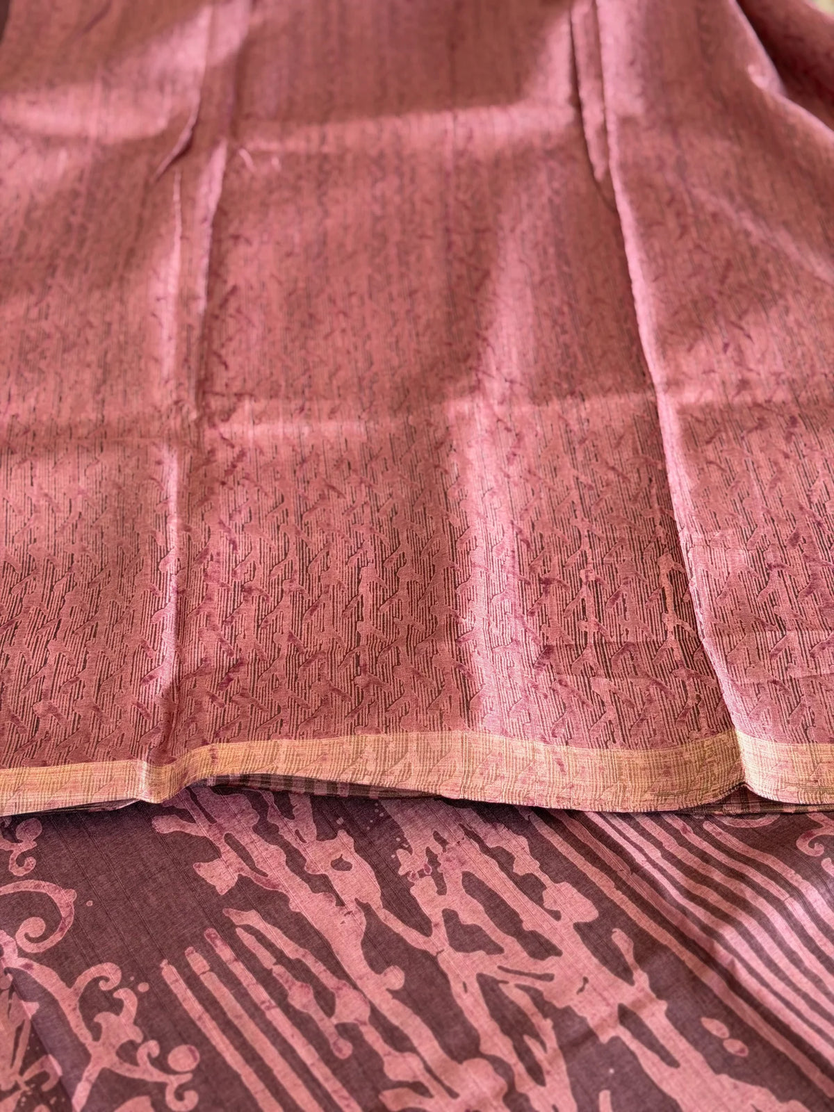 Semi Tussar Saree/ KE11