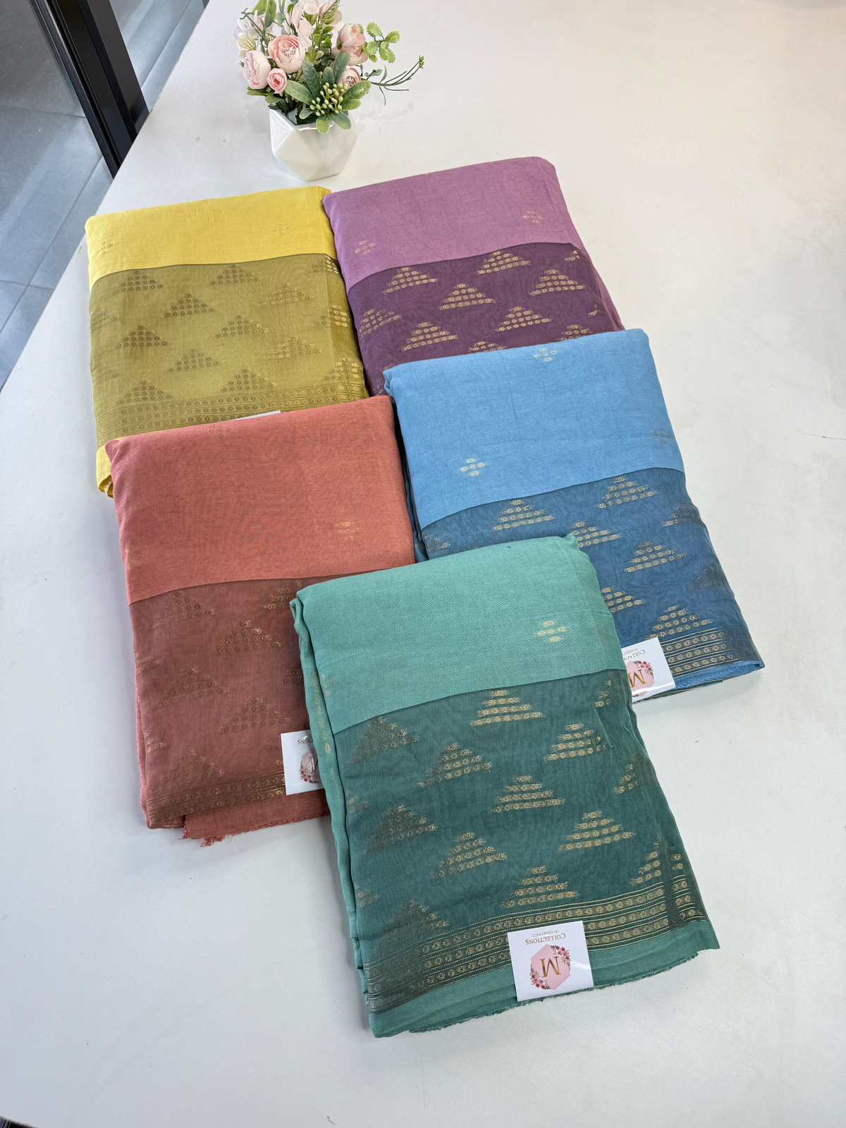 Cotton Chanderi unstitched salwar set / NC152