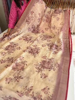 Linen cotton Saree/ 1567