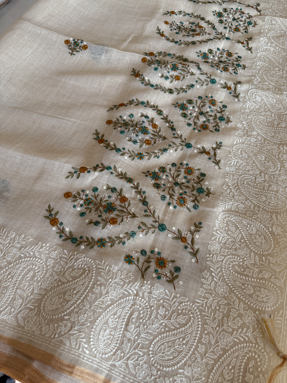 Tissue Linen Saree/ SR564