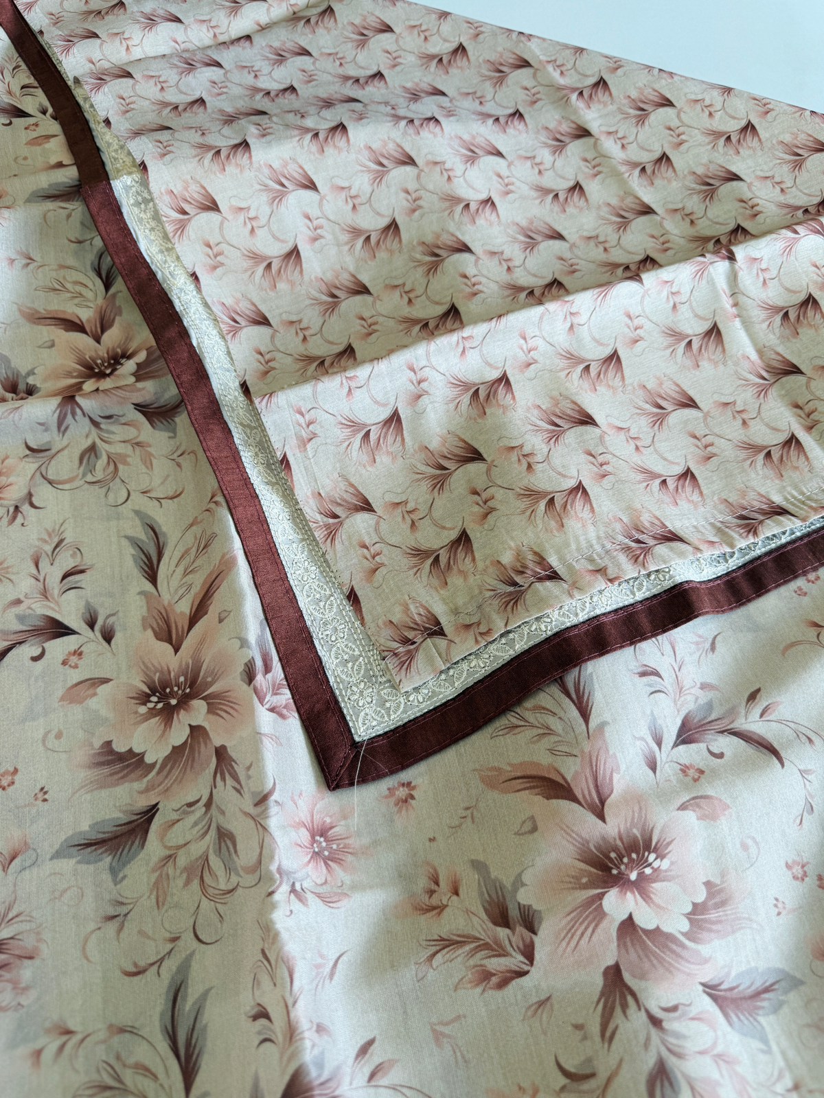 Soft semi Tussar finished saree/ FC433