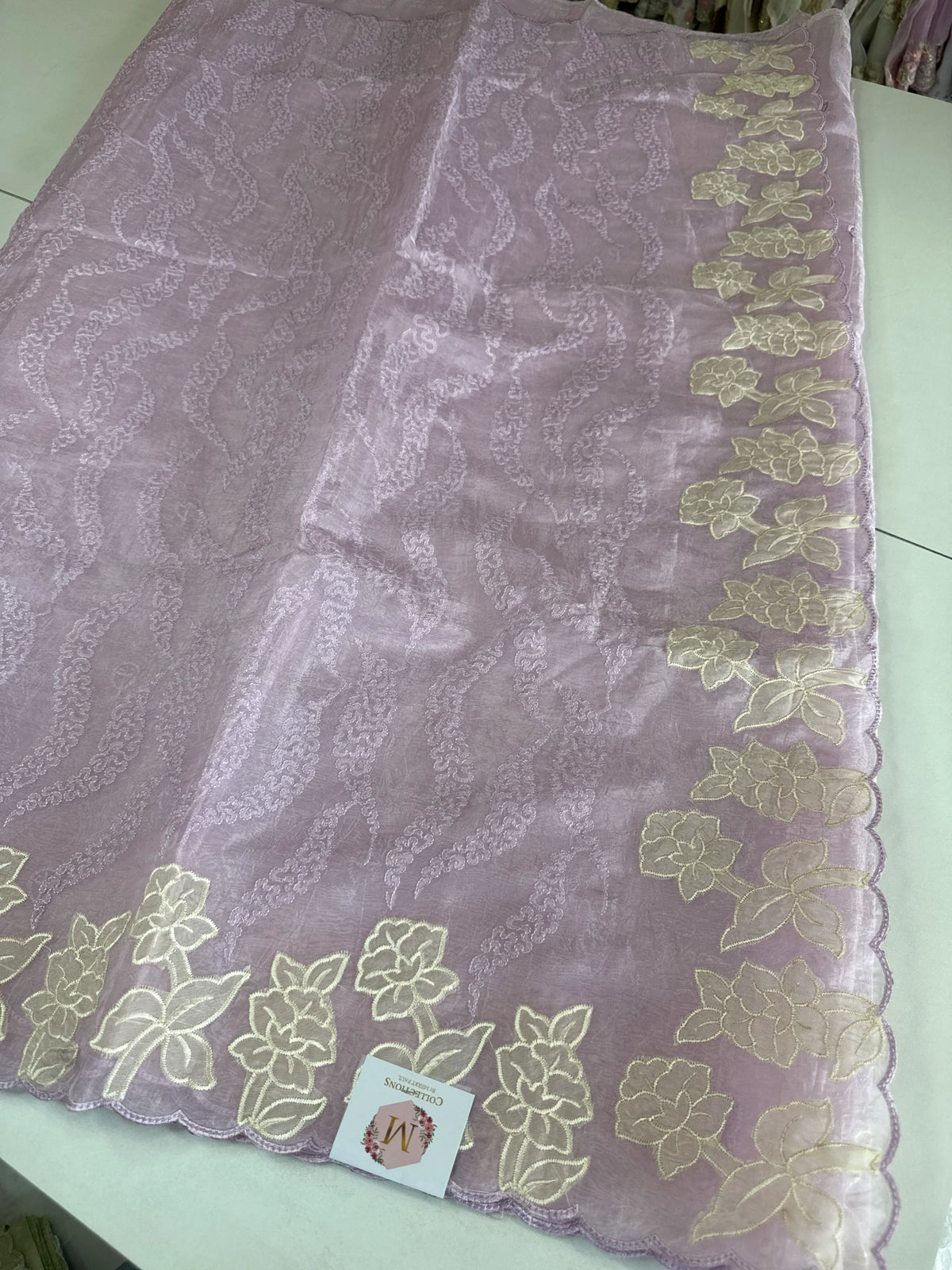 Crushed Organza saree/ BC602