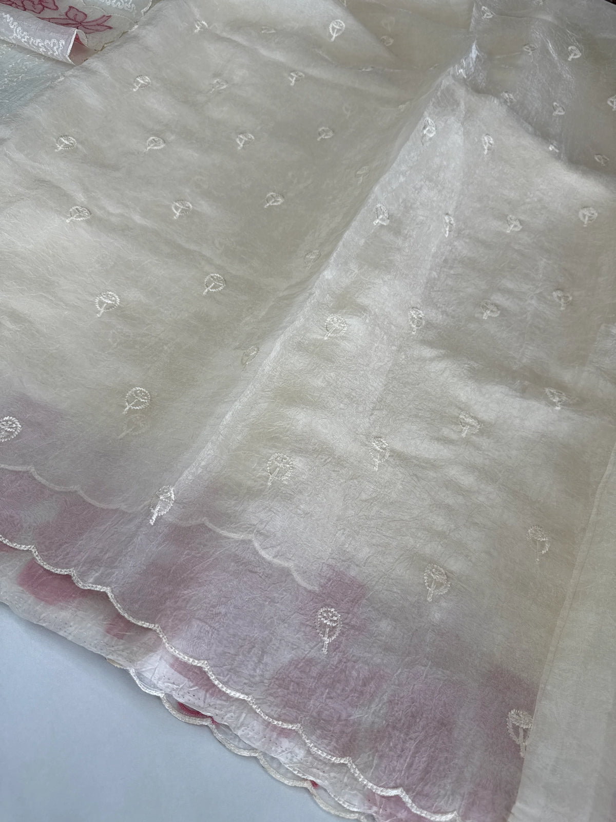 Crushed Organza saree/ BC602