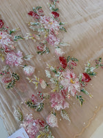 Crushed foil blended organza saree/ BL7317