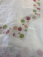 Crushed crape Saree/ HW725