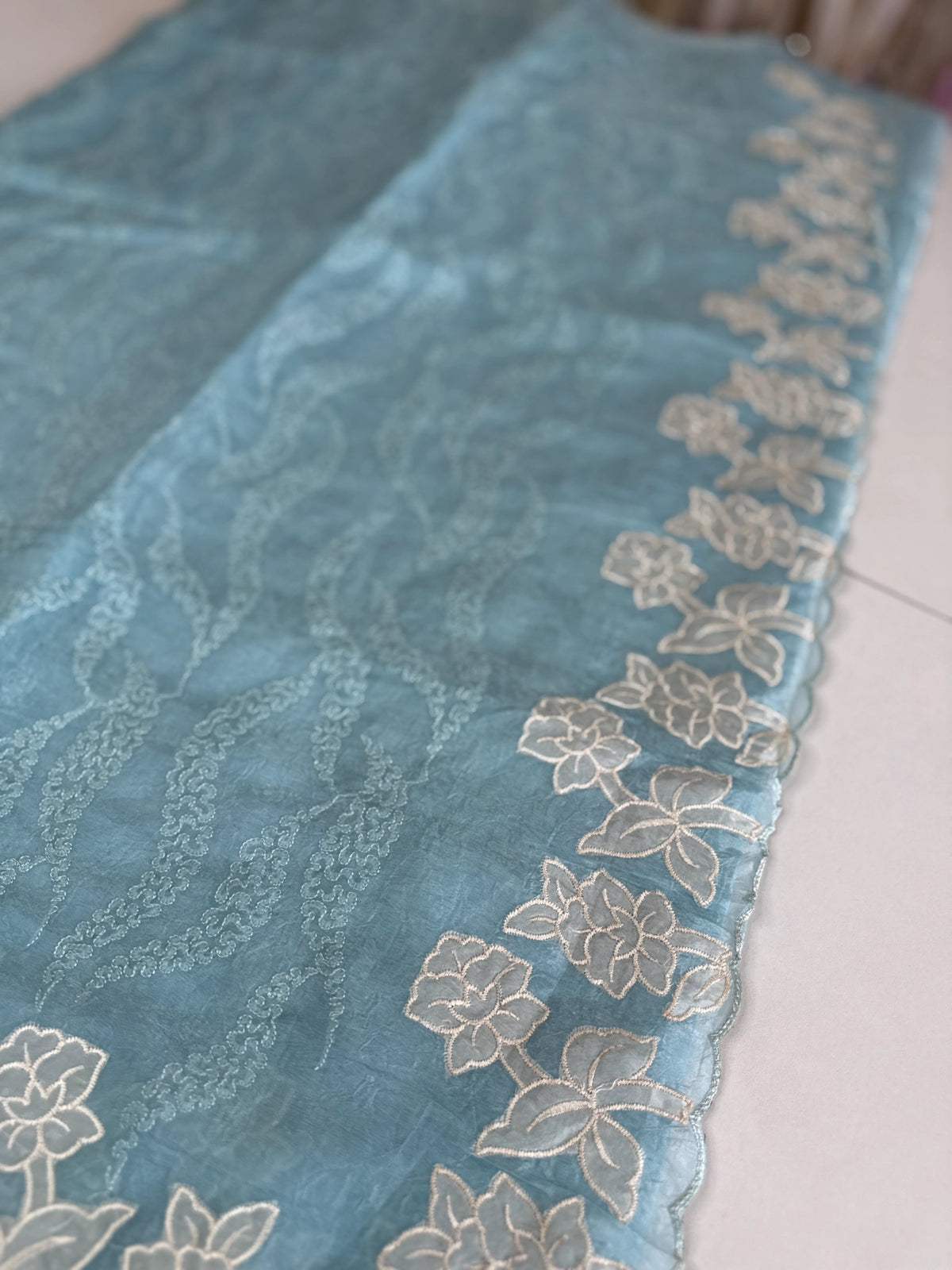 Crushed Organza saree/ BC602