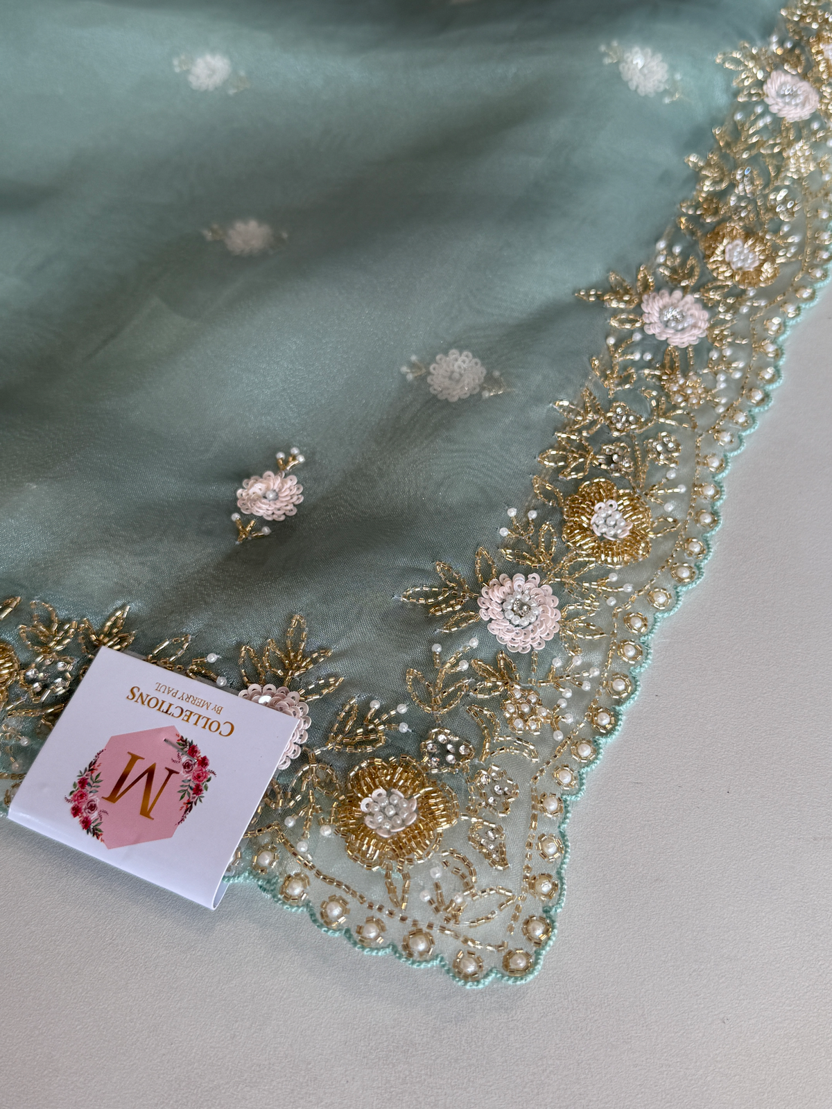 Glass organza party wear saree/ SA850