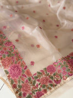 Glass Organza Saree/ 522A