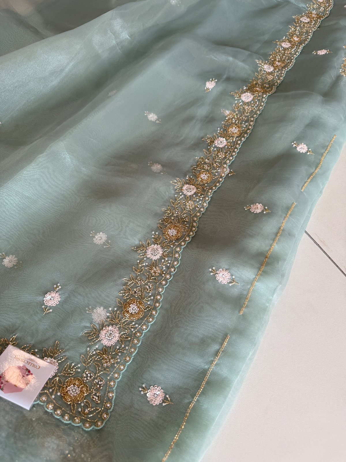 Glass organza party wear saree/ SA850