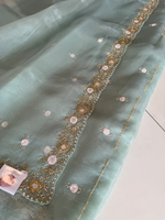 Glass organza party wear saree/ SA850