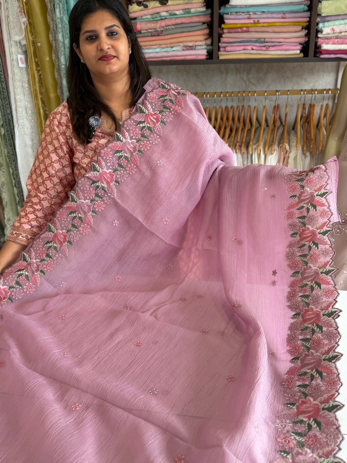 Crushed Crape Saree/ SC44