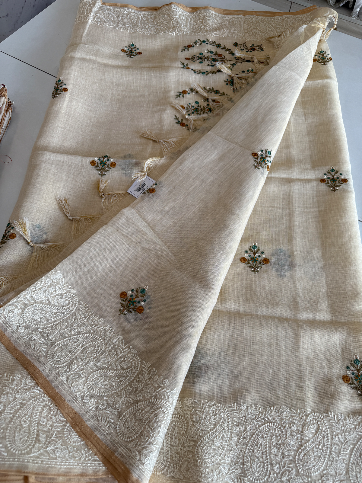 Tissue Linen Saree/ SR564