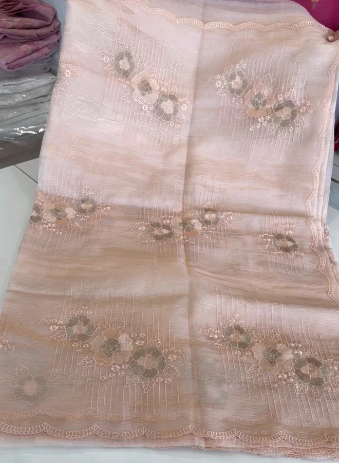 Organza foil blended Saree/ CW866