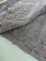 Crushed Foil blended Organza Saree/ AM104