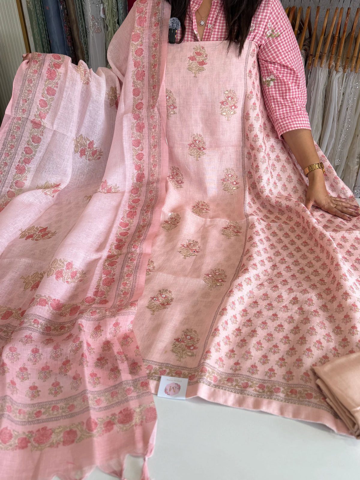 Linen cotton blend unstitched salwar set/NC260