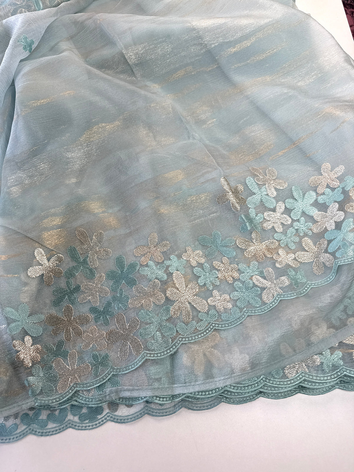 Foil textured crushed Organza/W767