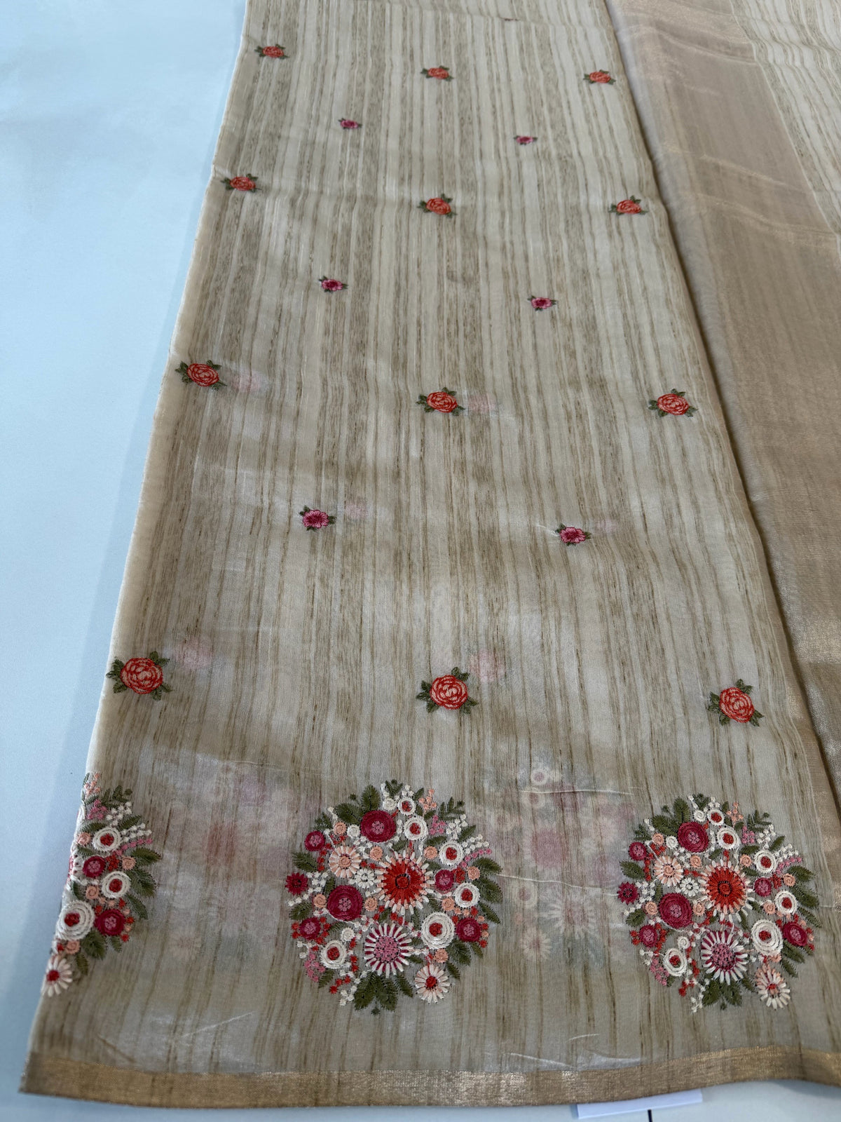 Chanderi Tussar finished Saree / SH578