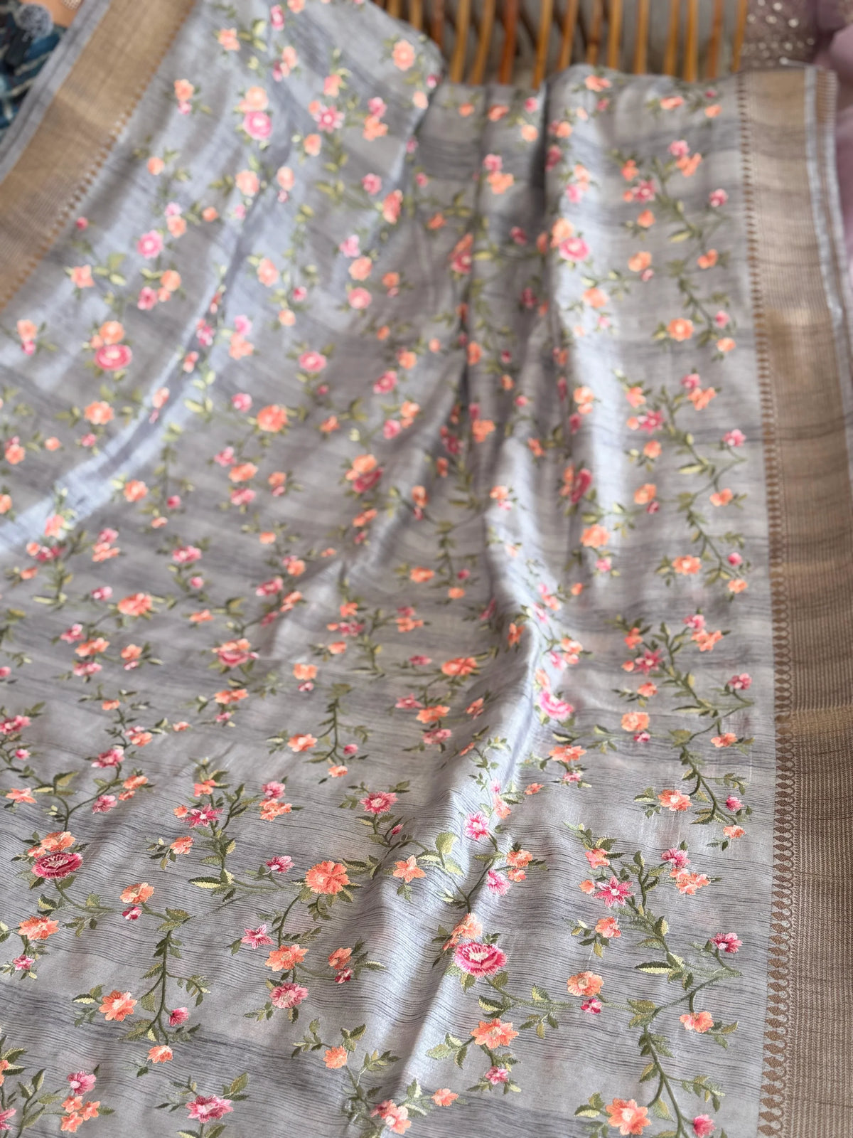 Semi Tussar blended Saree/ MC555