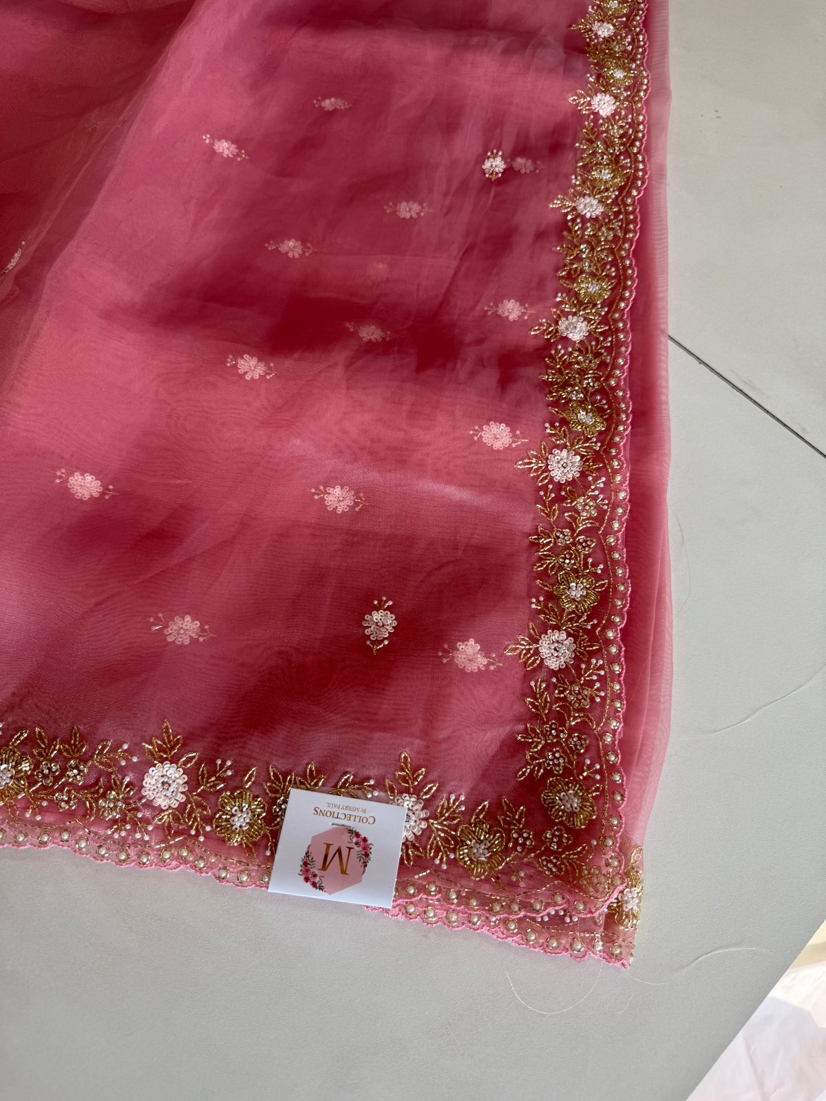 Glass organza party wear saree/ SA850