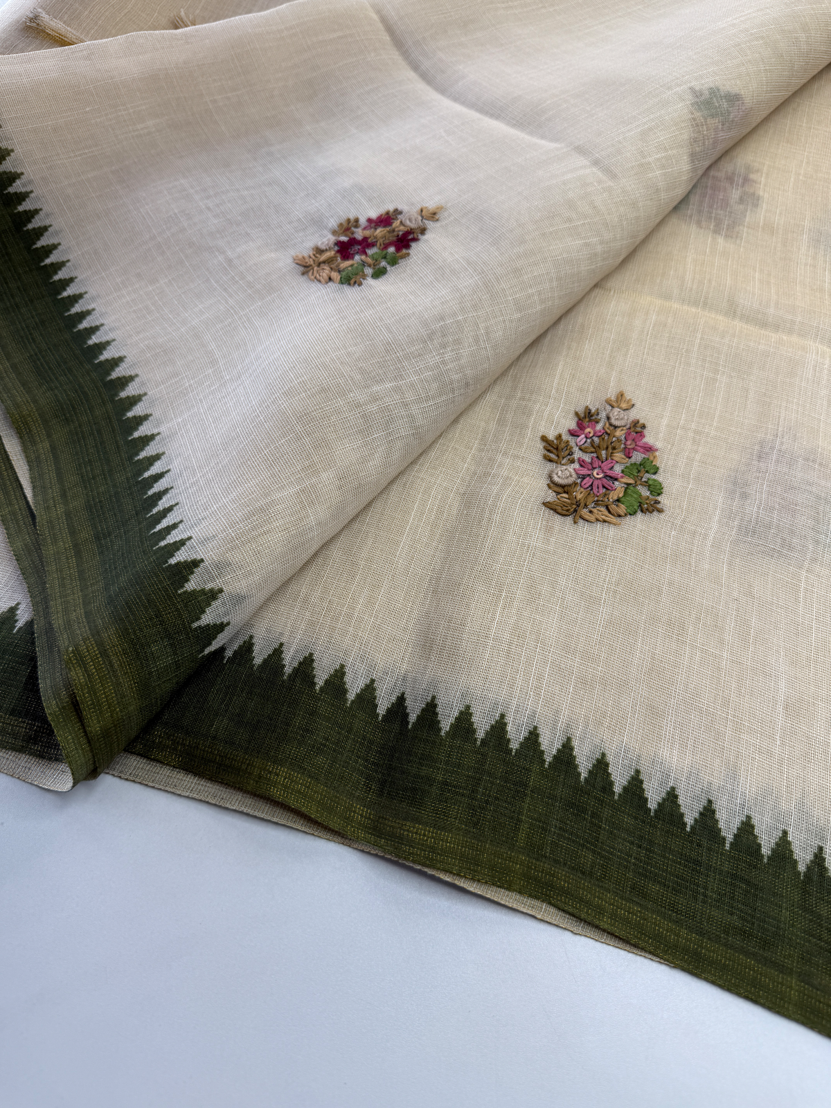 Tissue linen blended saree/ 1671