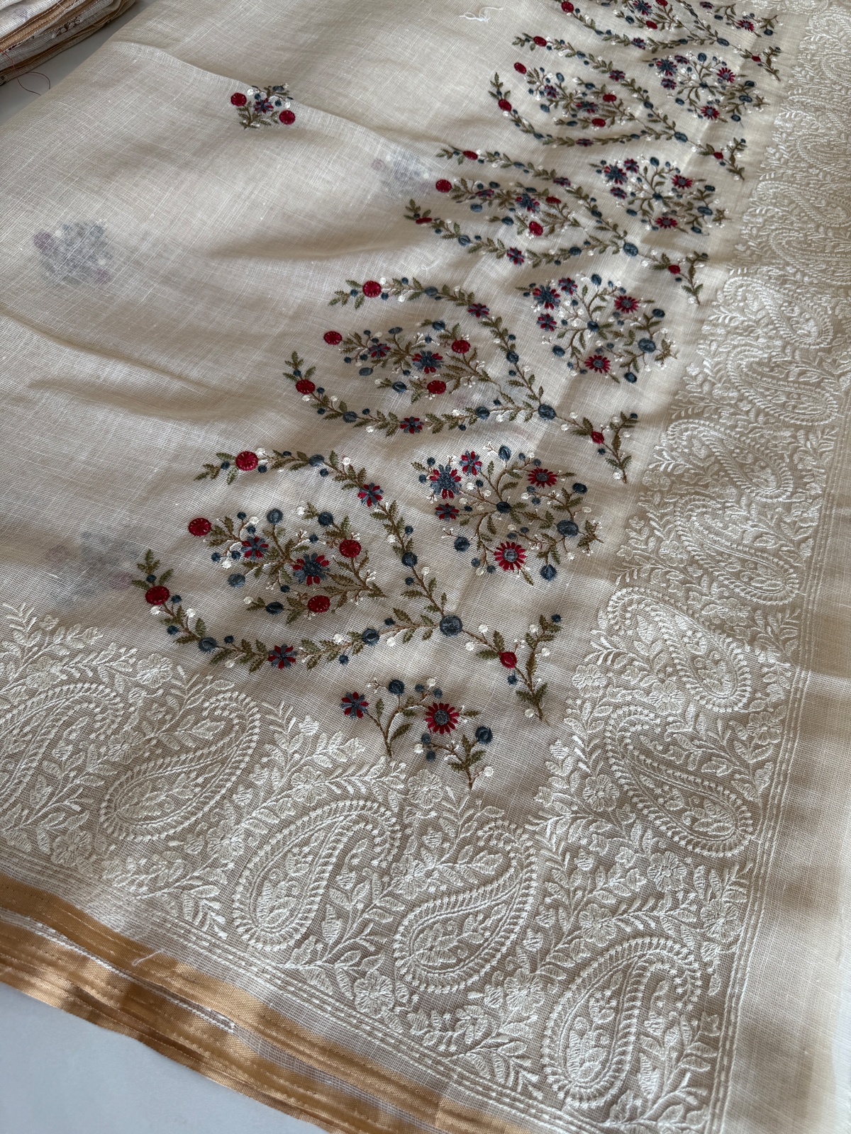 Tissue Linen Saree/ SR564