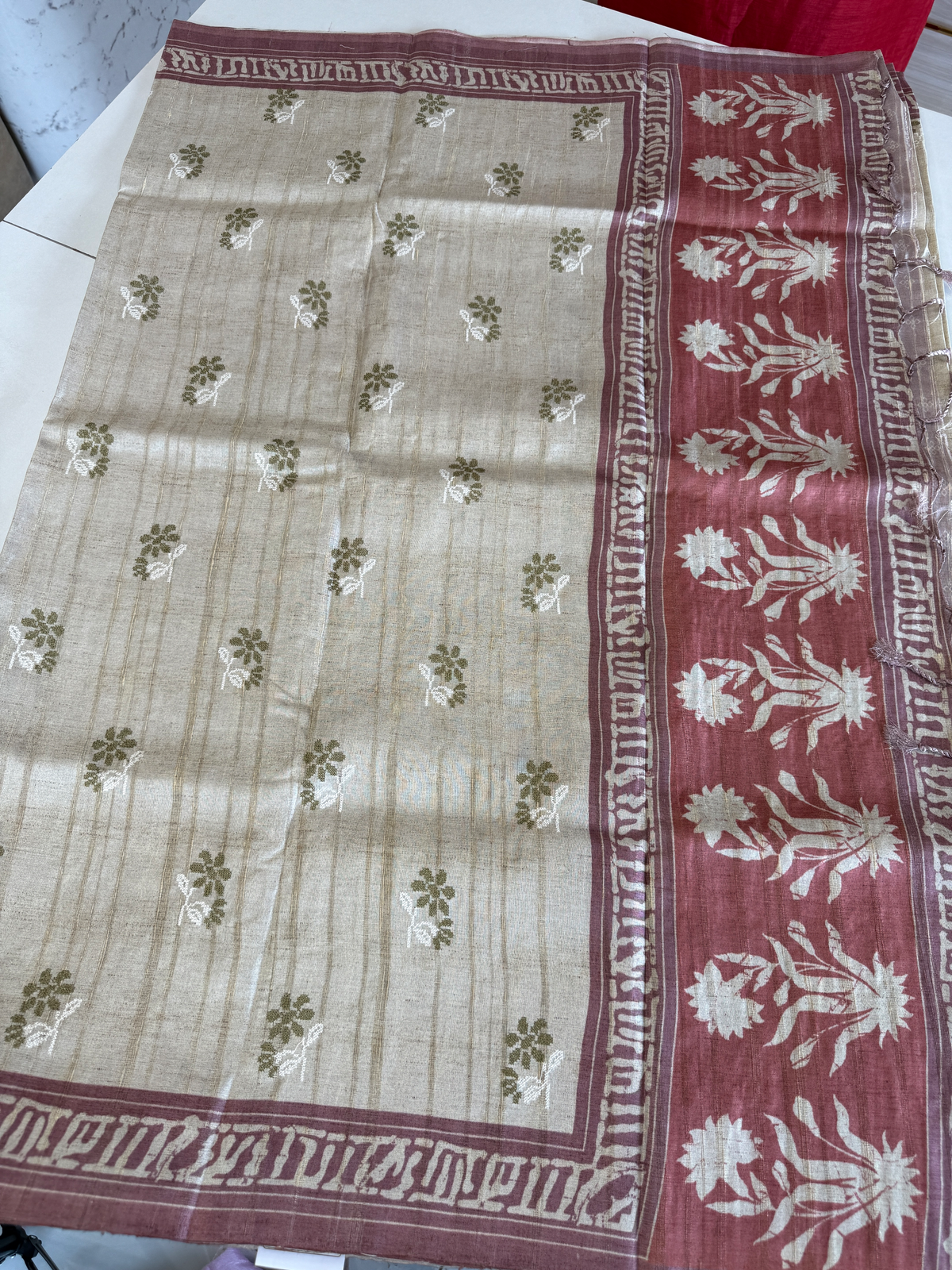 Soft semi Tussar saree/ D527