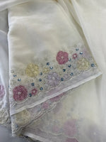 Crushed crape Saree/ HW725