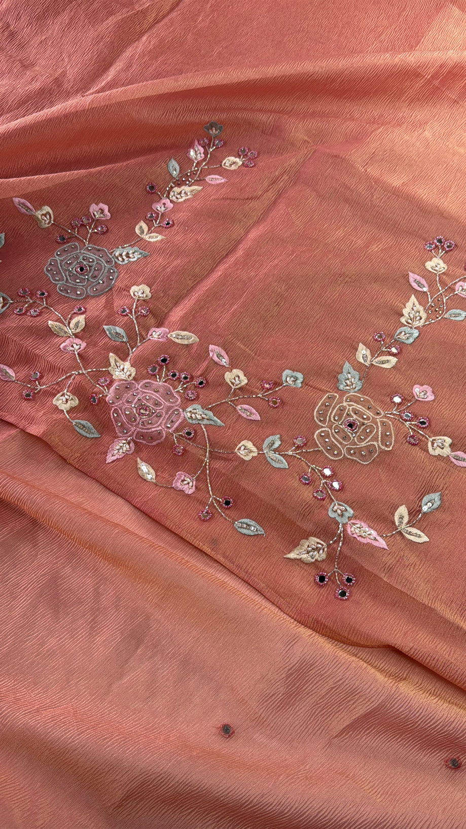 Crushed Tissue Saree/ SP007
