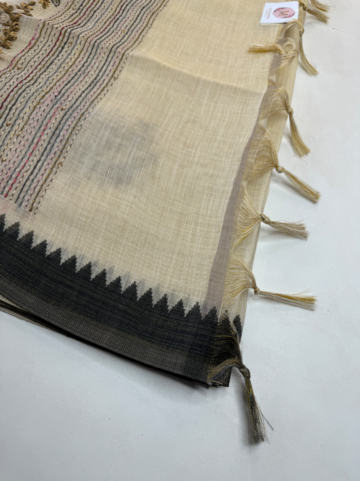 Tissue linen blended saree/ 1671
