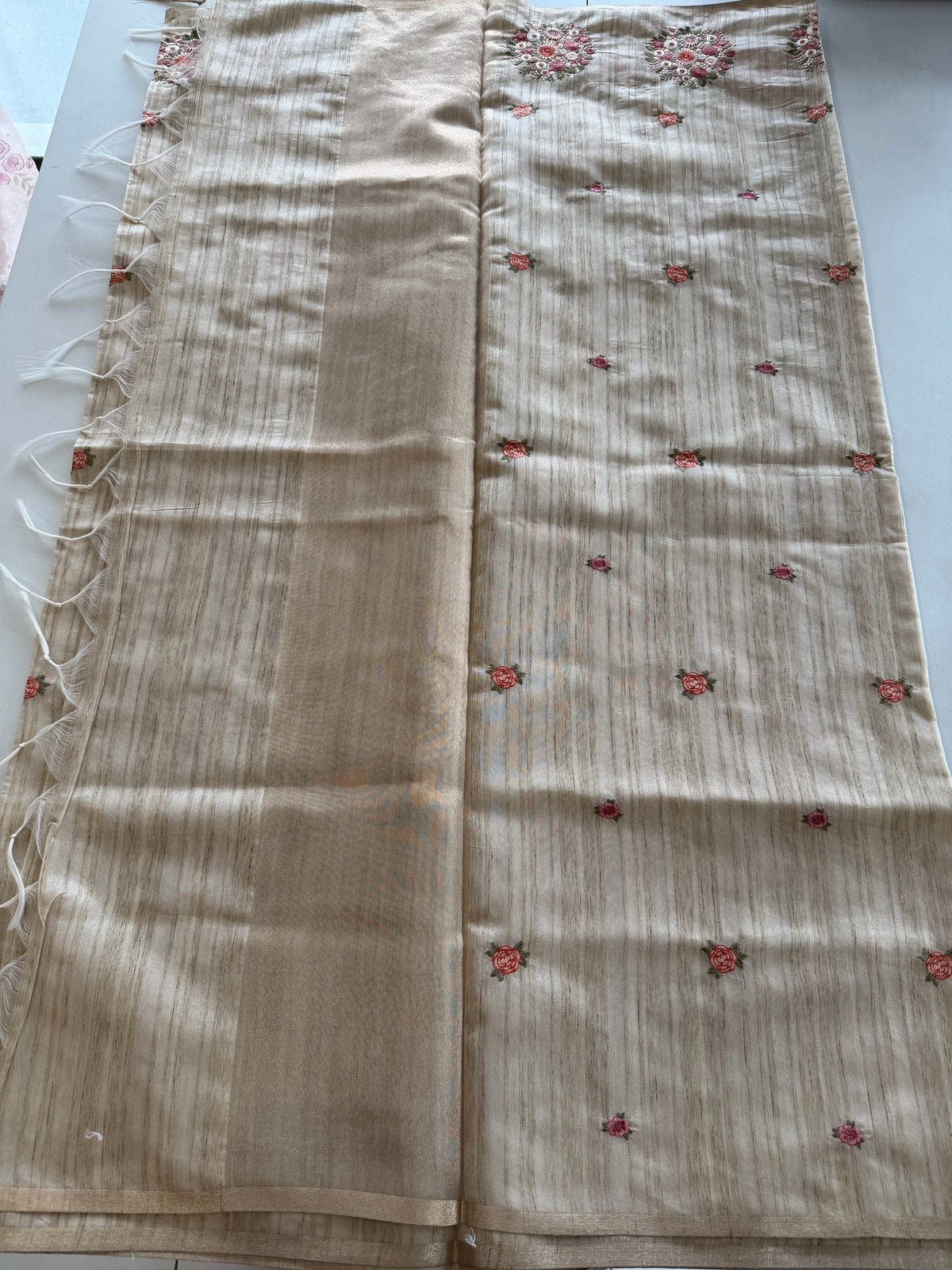 Chanderi Tussar finished Saree / SH578