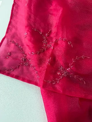 Satin Organza Saree/ AM108