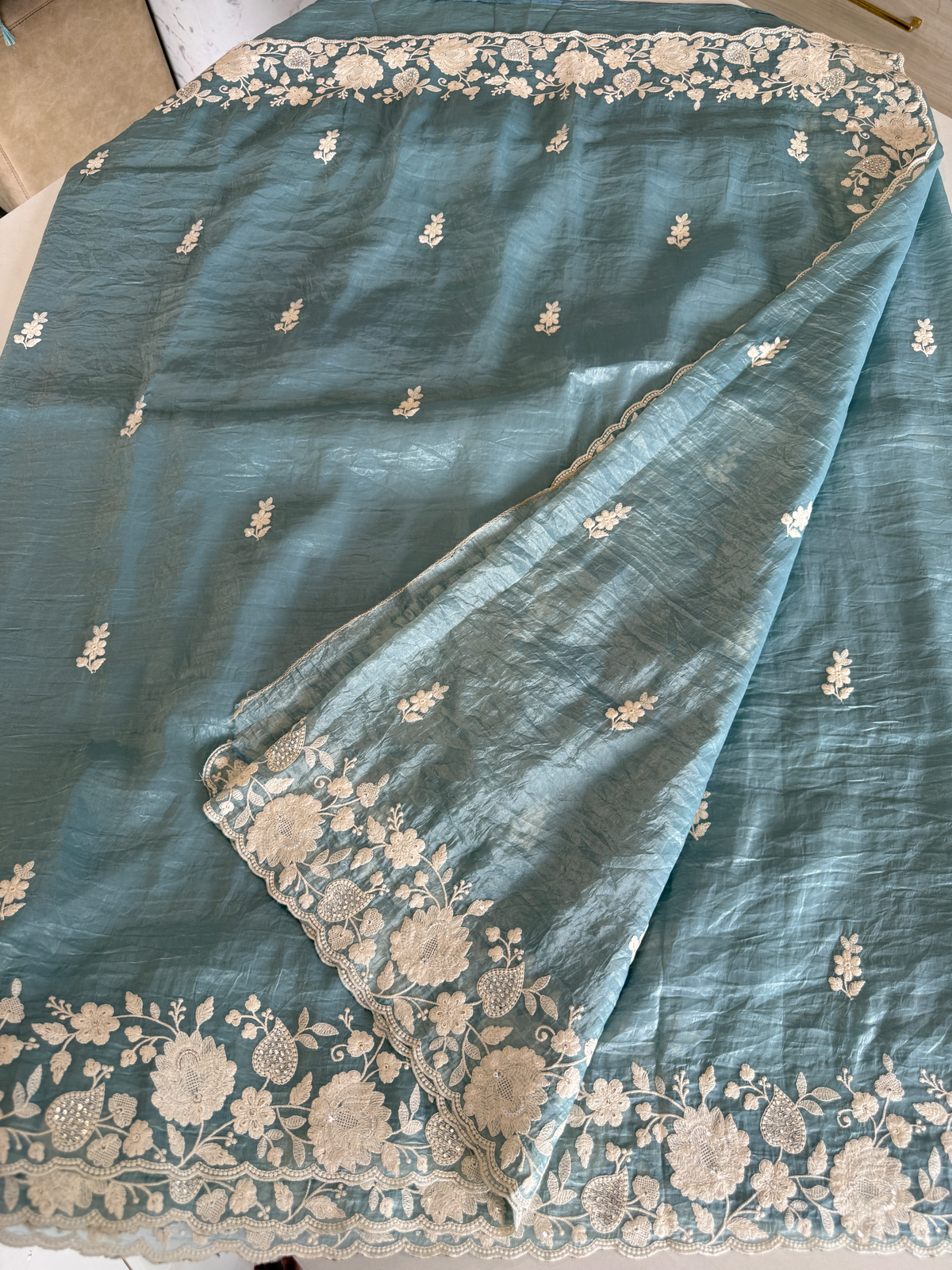 Crushed Organza Saree / MK01