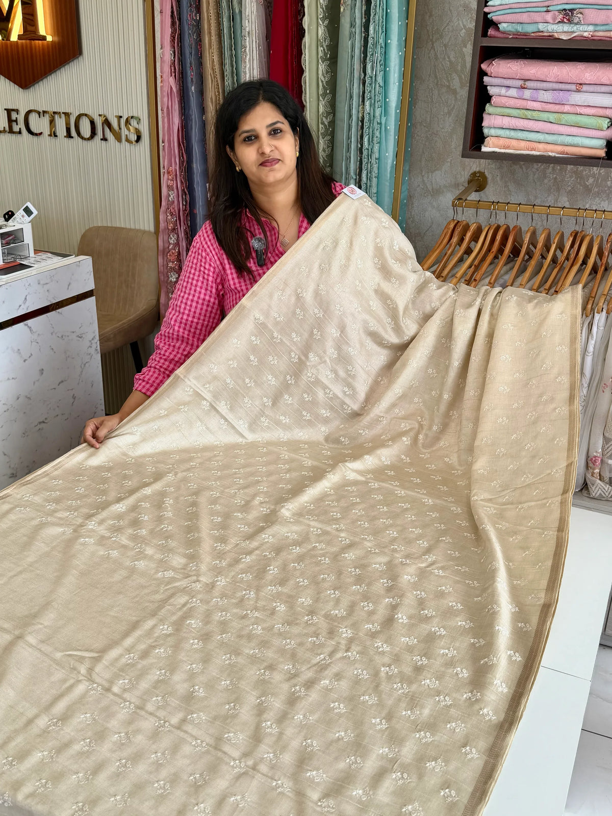 Soft semi Tussar saree/ D518