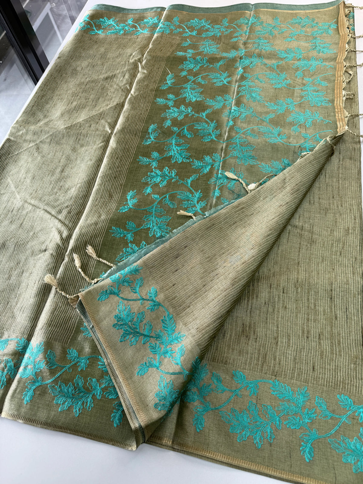Semi Tussar Saree/ FG690