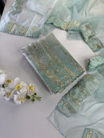Turkish Organza Unstitched Salwar set / 266H