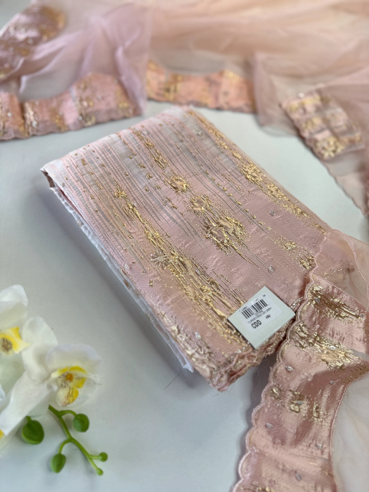 Turkish Organza Unstitched Salwar set / 266H