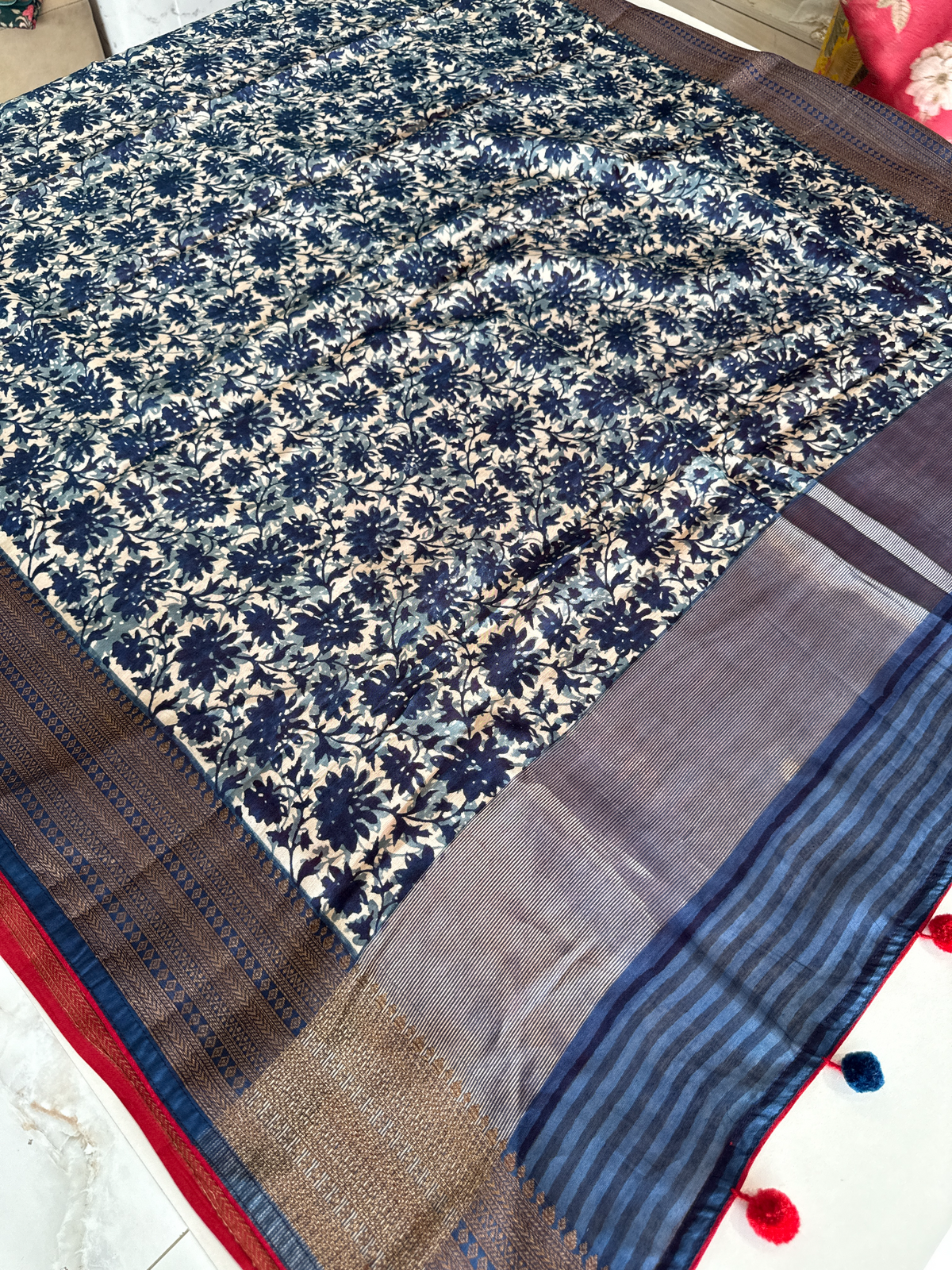 Pure Chanderi silk saree / GTD04