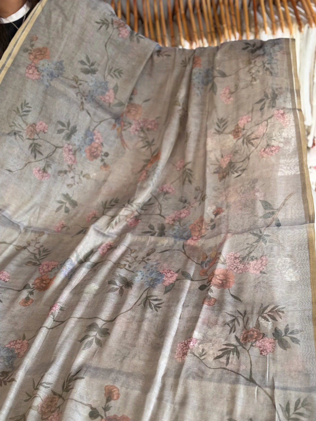 Tissue Chanderi blended saree/ GDF11