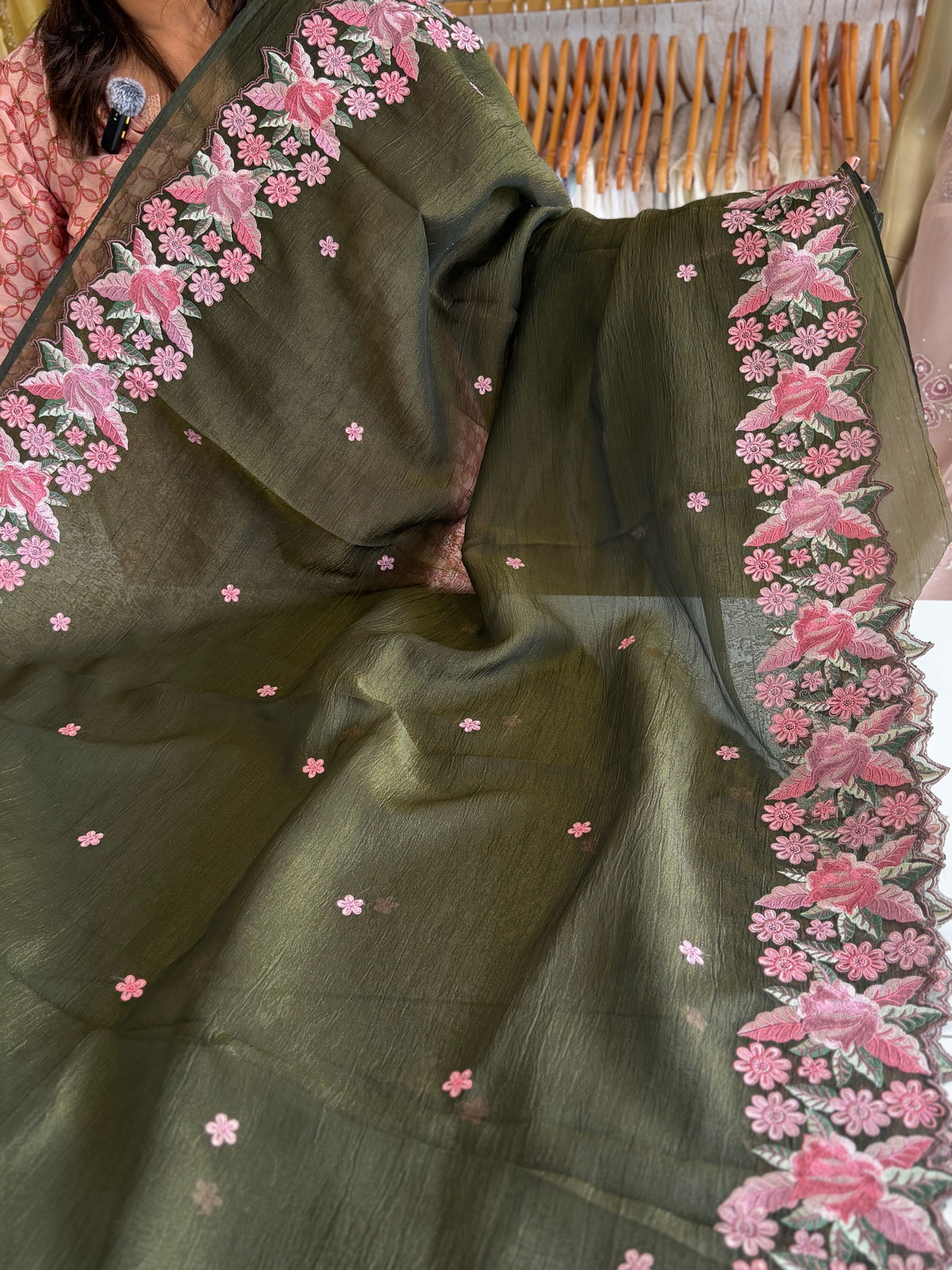 Crushed Crape Saree/ SC44