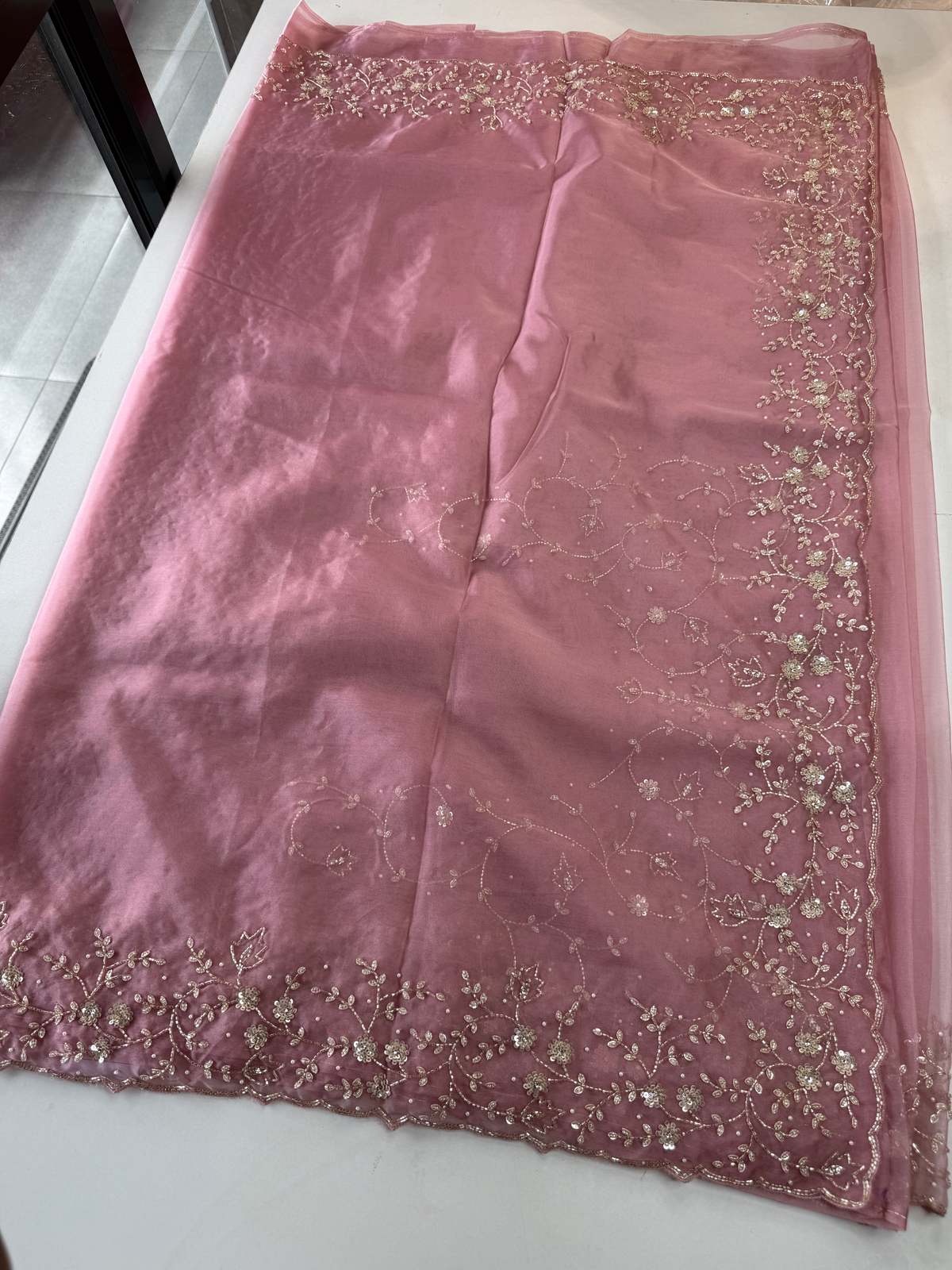 Soft Organza party wear saree/ HM115