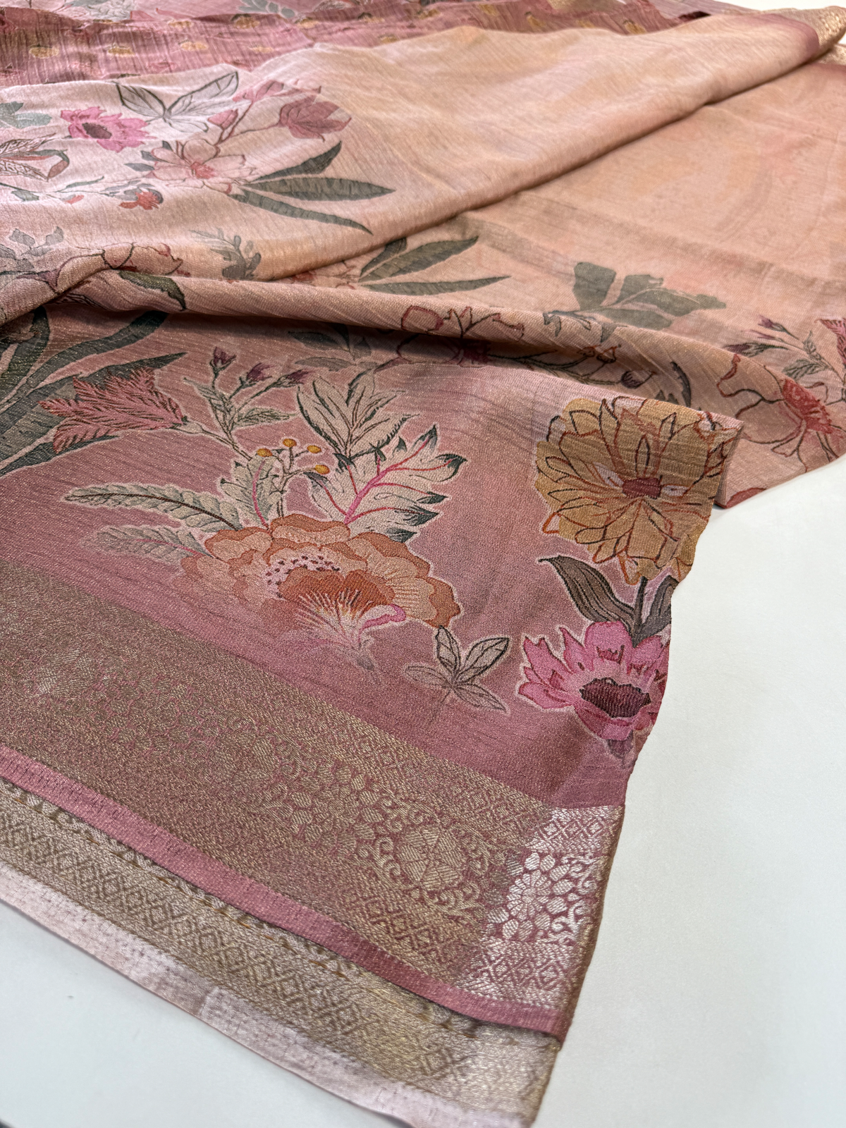Crushed Tissue Saree/ 183A